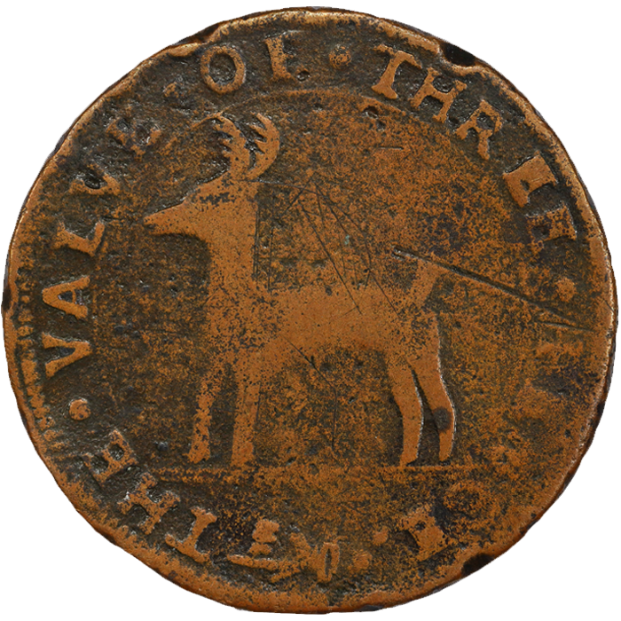 1737 Threepence Higley Copper