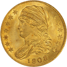 1808/7 Capped Bust Left Half Eagle