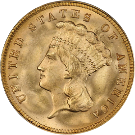 1888 Gold Three Dollar