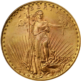 1908-D Saint Gaudens Double Eagle