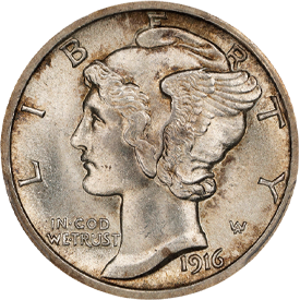 1916-D Mercury Dime