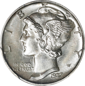 1937 Mercury Dime