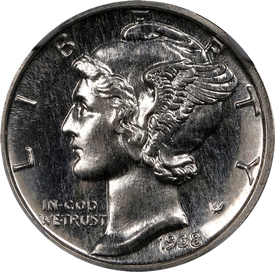 1938 Mercury Dime