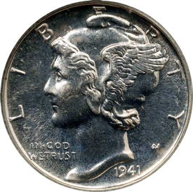 1941 Mercury Dime