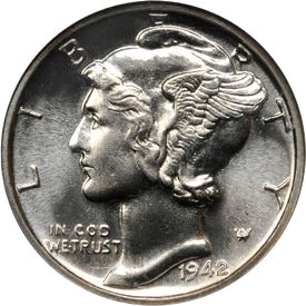 1942 Mercury Dime