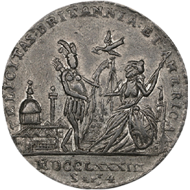 Betts-6141783 Felicitas Britannia et America Medal